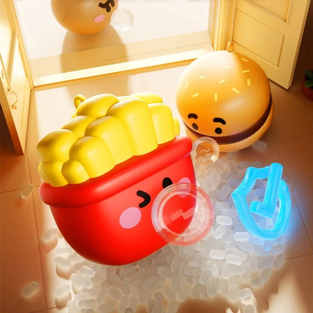 Silicone pop bolha squeeze brinquedos recuperação rápida batatas fritas hambúrguer dos desenhos animados comida squeeze brinquedos aliviar ansiedade relaxamento