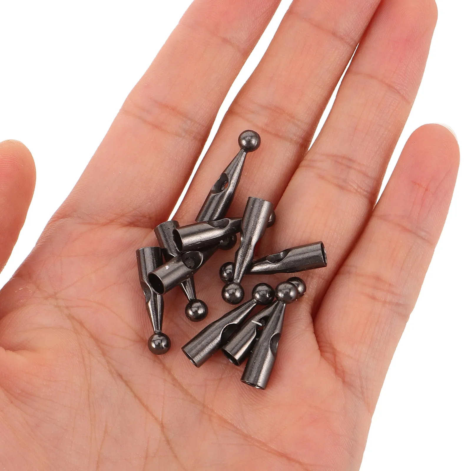 10Pcs Metal Umbrella Tail Beads Universal Replacement Parts Folding Parasol Umbrella Canopy Tip Beads Repair Accessories