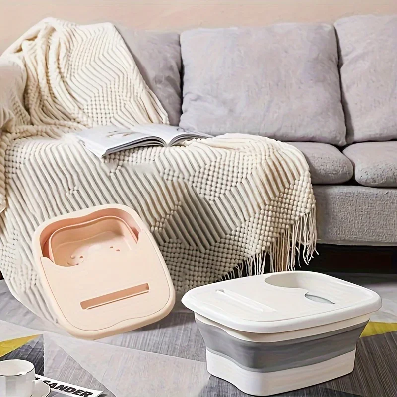 

Складное массажное ведро для ванны для ног, портативная ванна для замачивания, спа-таз для домашнего педикюра и релаксации, домашнего путешествия, педикюра