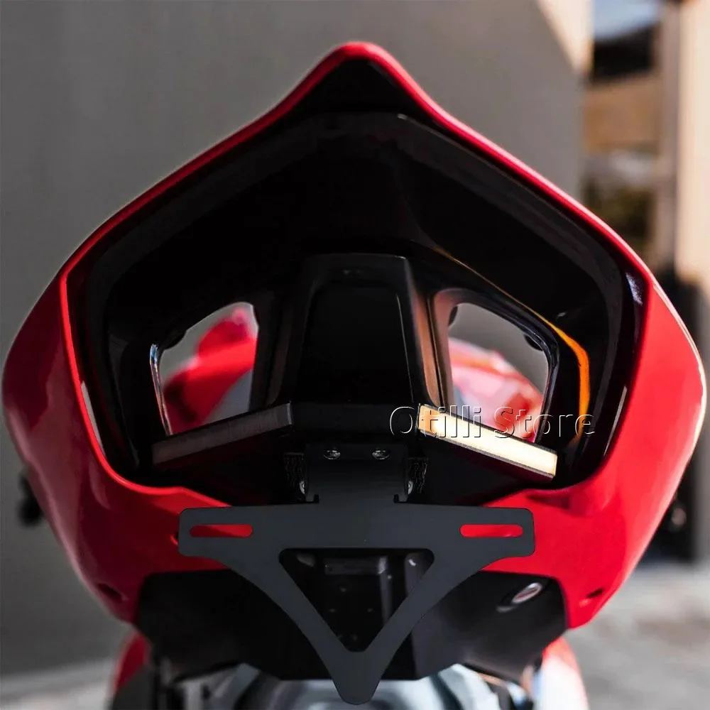 Support de plaque d'immatriculation pour DUCATI Streetfighter V4 V4S Panigale V2, clignotant LED intégré, éliminateur de garde-boue arrière bien rangé