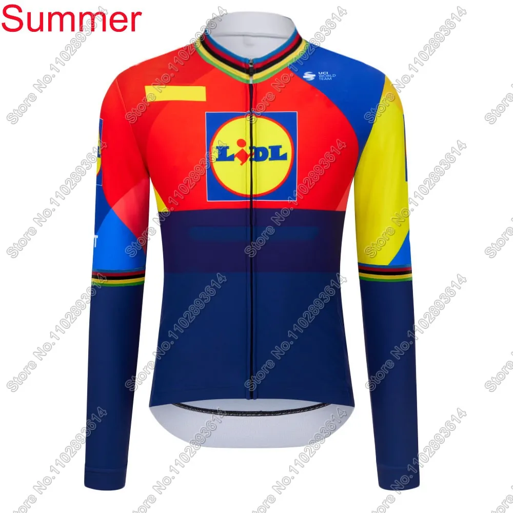 

Комплект велосипедного трикотажа LIdl Team 2025 США, летняя одежда, брюки с длинными рукавами для шоссейного велосипеда, горные штаны, велосипедный нагрудник, одежда для горного велосипеда Майо