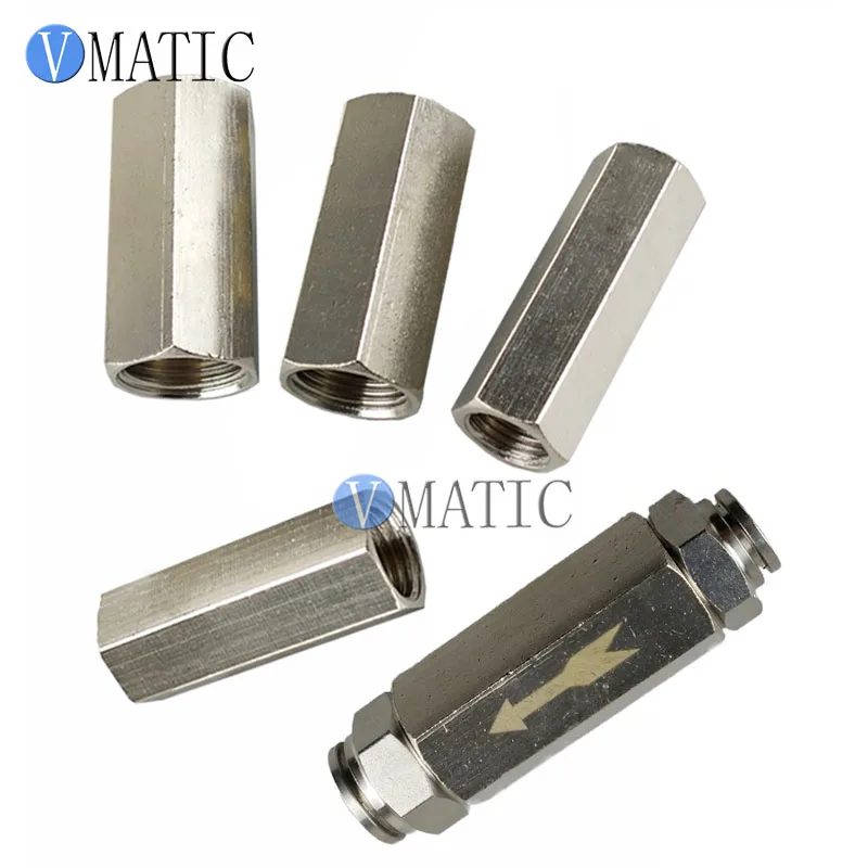 Spring-Loaded Pneumatic Check Valve (One Way Valve) - Hex Internal Thread - Gas & Liquid Non-Return Valve