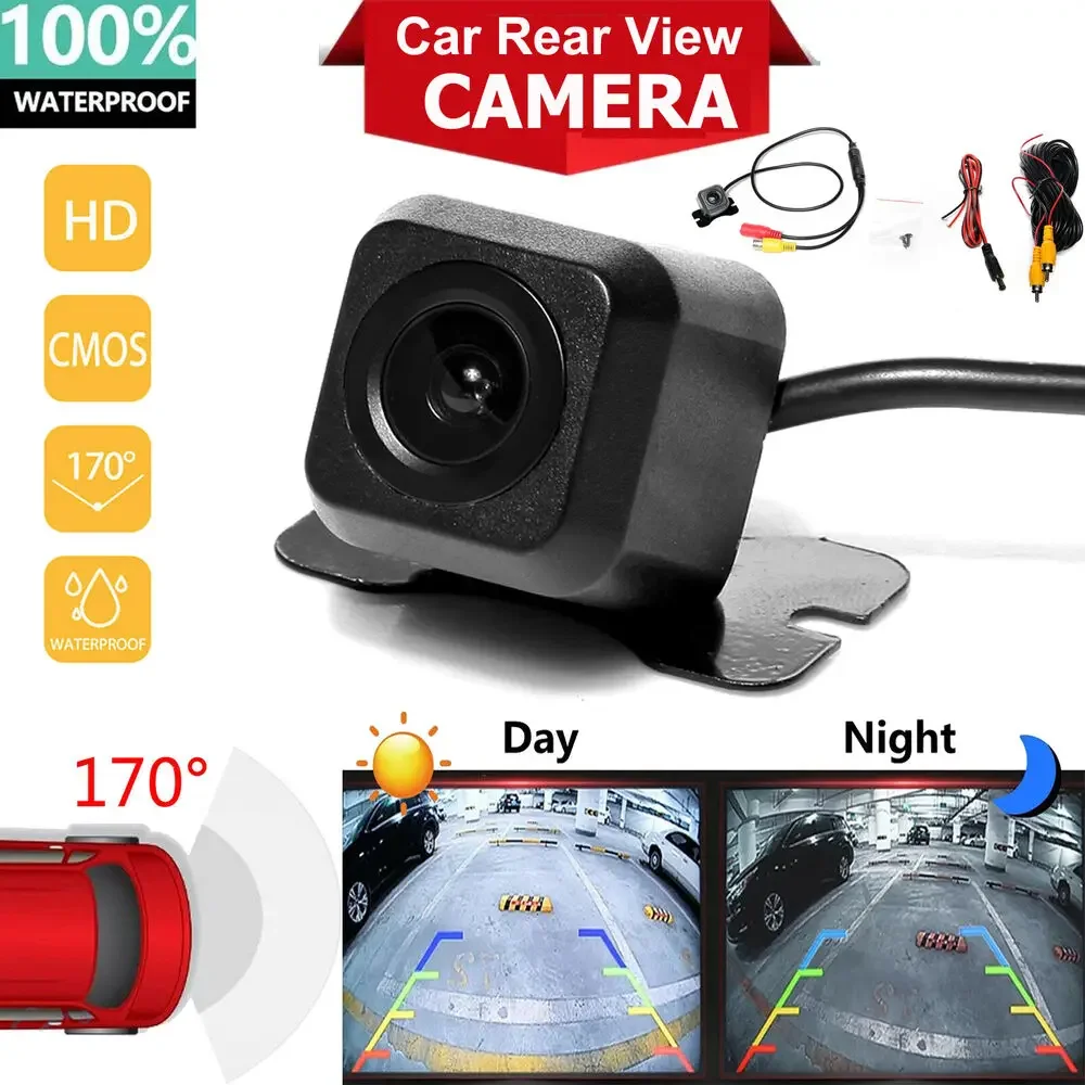 

170° CMOS Car Rear View Backup Camera Reverse HD Night Vision Waterproof CAM Kit