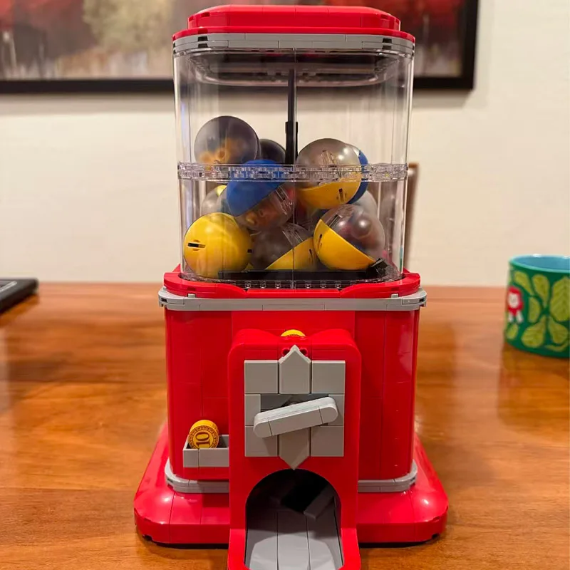 

MINISO ICONS Fit Vending Mechine Building Blocks Classic Creative Coin Construction Bricks Model Toys Kid Christmas Gifts