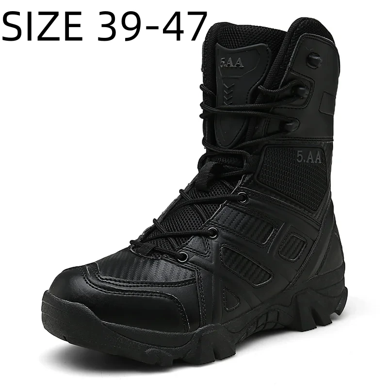 

Men's High Quality Combat Ankle Boots Outdoor Non-Slip Hiking Shoes Lightweight Breathable Non-Slip Desert Boots Size 39-47