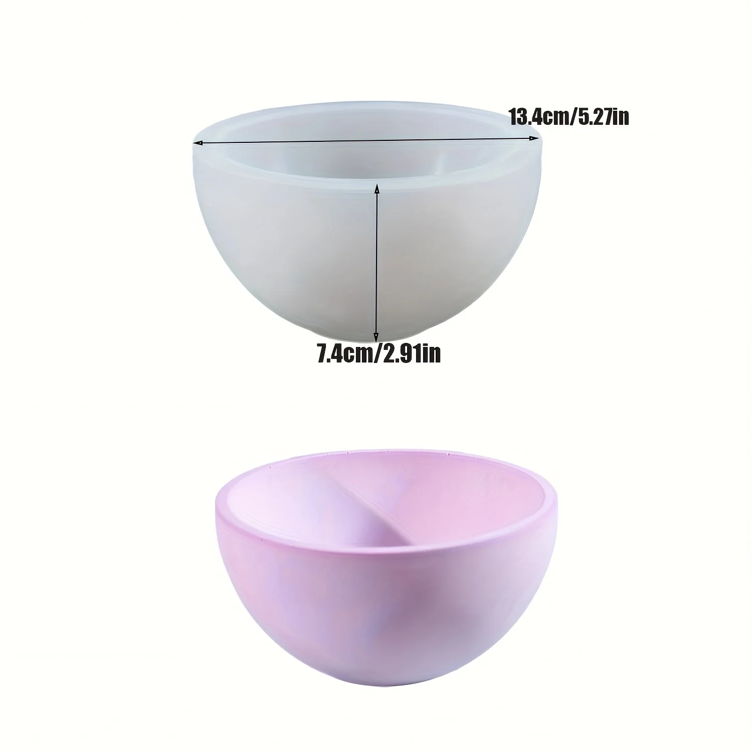 Round Storage Tray Bowl Silicone Mold for Epoxy Resin Plaster Cement Candle Cup Mold Aquarium Flower Pot Container Mold for Home