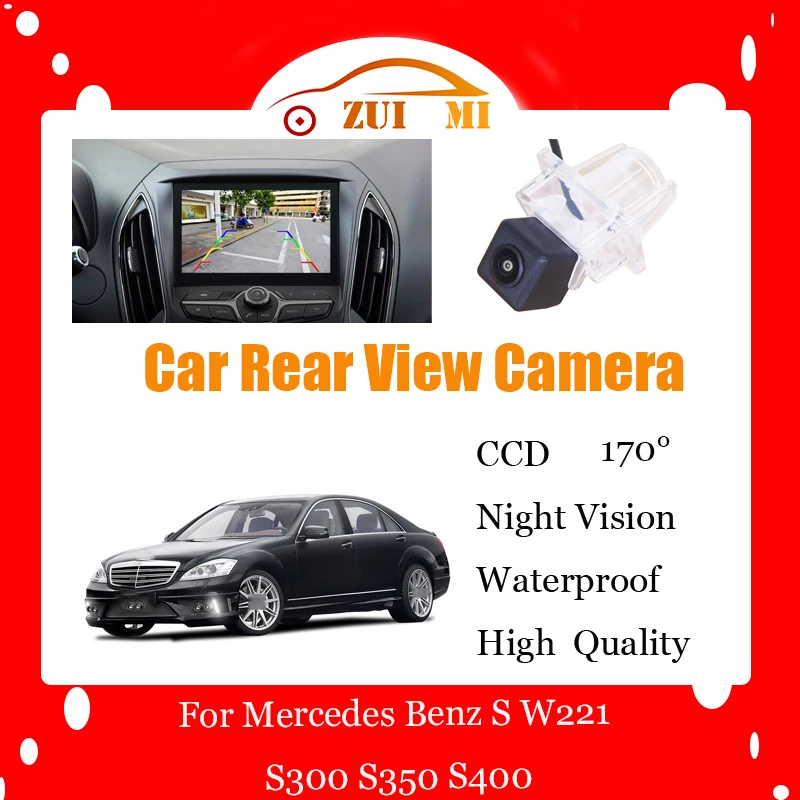 

Car Reverse Rear View Camera For Mercedes Benz S W221 S300 S350 S400 Waterproof CCD Full HD Night Vision Backup Parking Camera