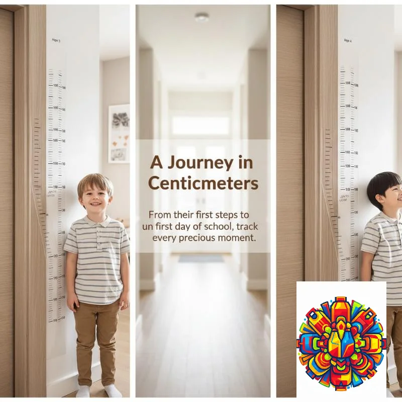 1Pcs Kids Height Growth Chart Wall Sticker Removable Writeable Measuring Ruler For Bedroom Playroom Nursery Decor