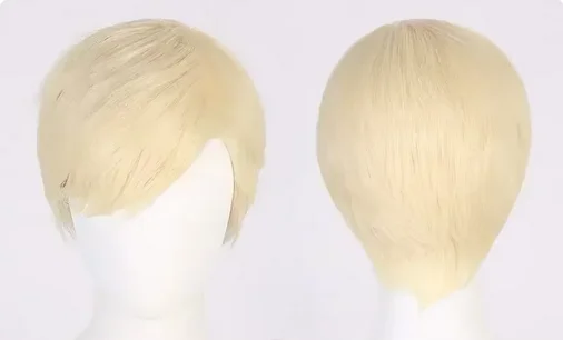 Movie Ken Barbie Cosplay Wig Short Blonde Wigs for Ken Halloween Costume