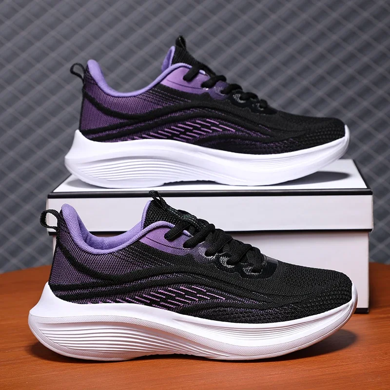 Platform Sneaker Women Breathable Mesh comfort Knit Casual Shoes Non Slip Wedge Sole Walking Sport Shoes Female Fashion Footwear