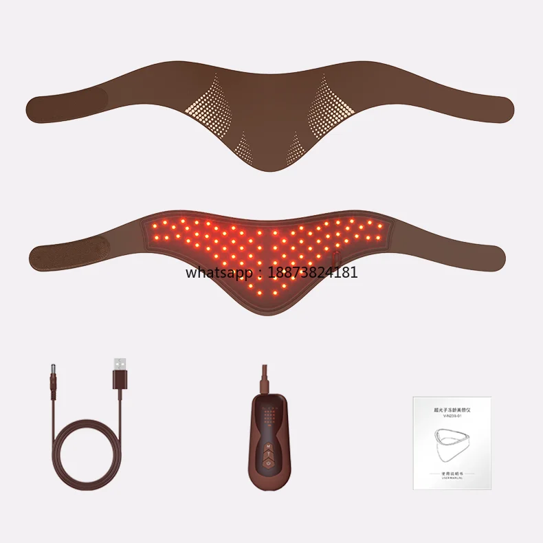 Draagbaar oplaadbaar siliconen anti-aging nekmasker 4-kleuropties voor gezichtshals Huidverzorging Verjonging Schoonheid Persoonlijke verzorging fas