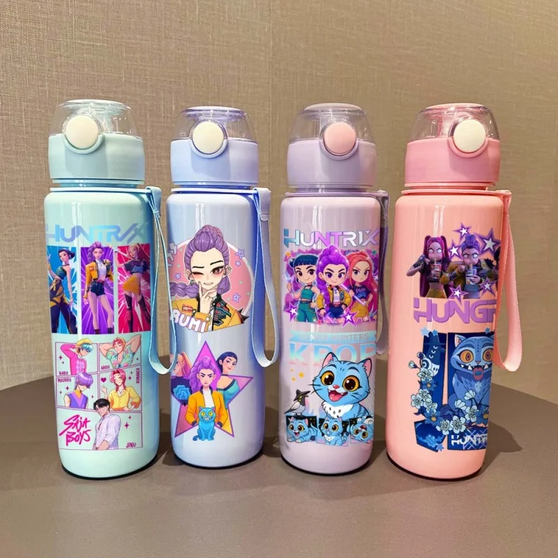 

3D Printed Patterns Water Cup With Straw 700ml Cute Colorful Water Cup Girls Boys Outdoor Sport School Office Accessory Gift