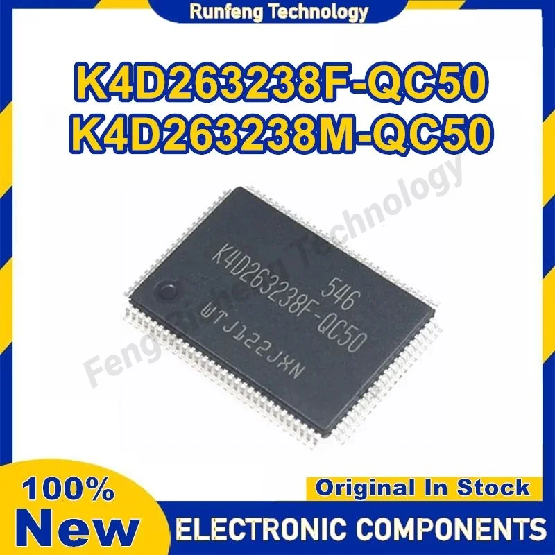 5 قطعة K4D263238F-QC50 K4D263238M-QC50 K4D263238F-QC K4D263238F TQFP100 100% الأسهم الأصلية الجديدة