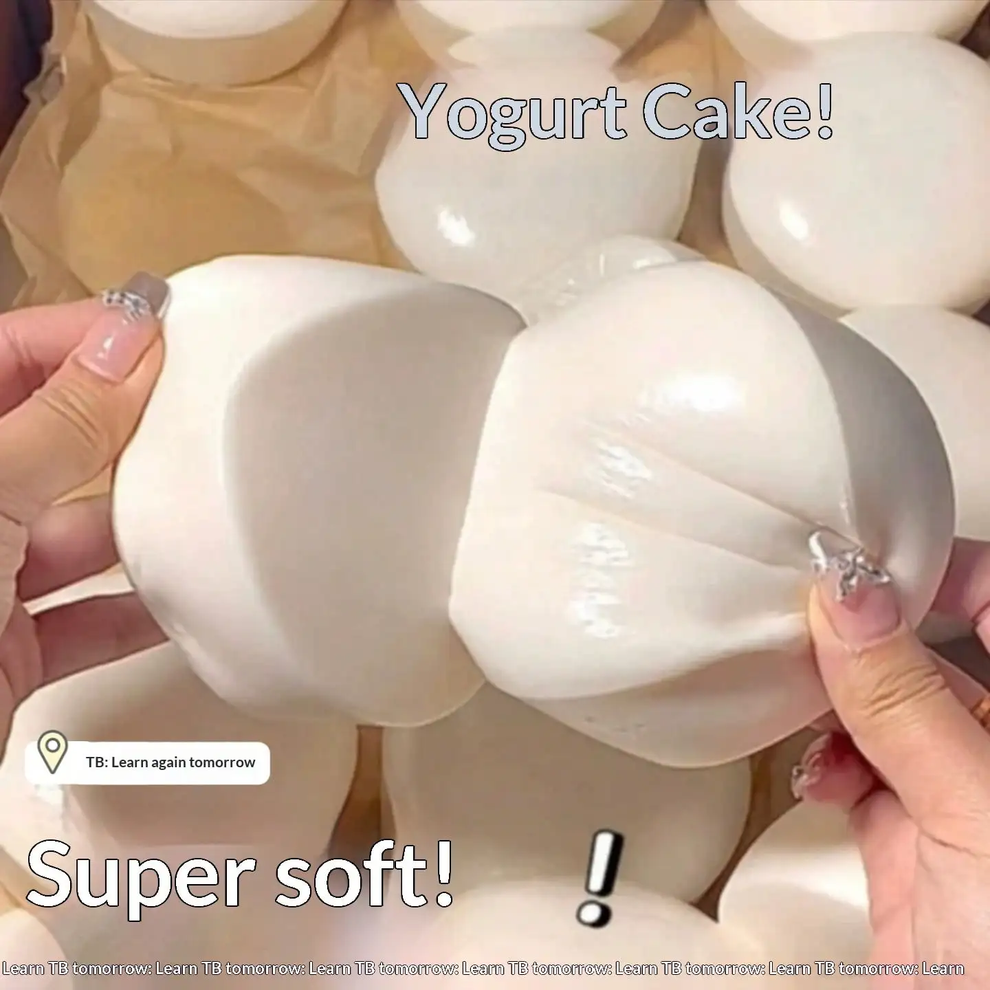 1PC Yogurt Cake Squishy Toy, PU Slow Rising Simulation Food Pinch, Soft Moist Stress Relief Fidget for Kids Adults Gift