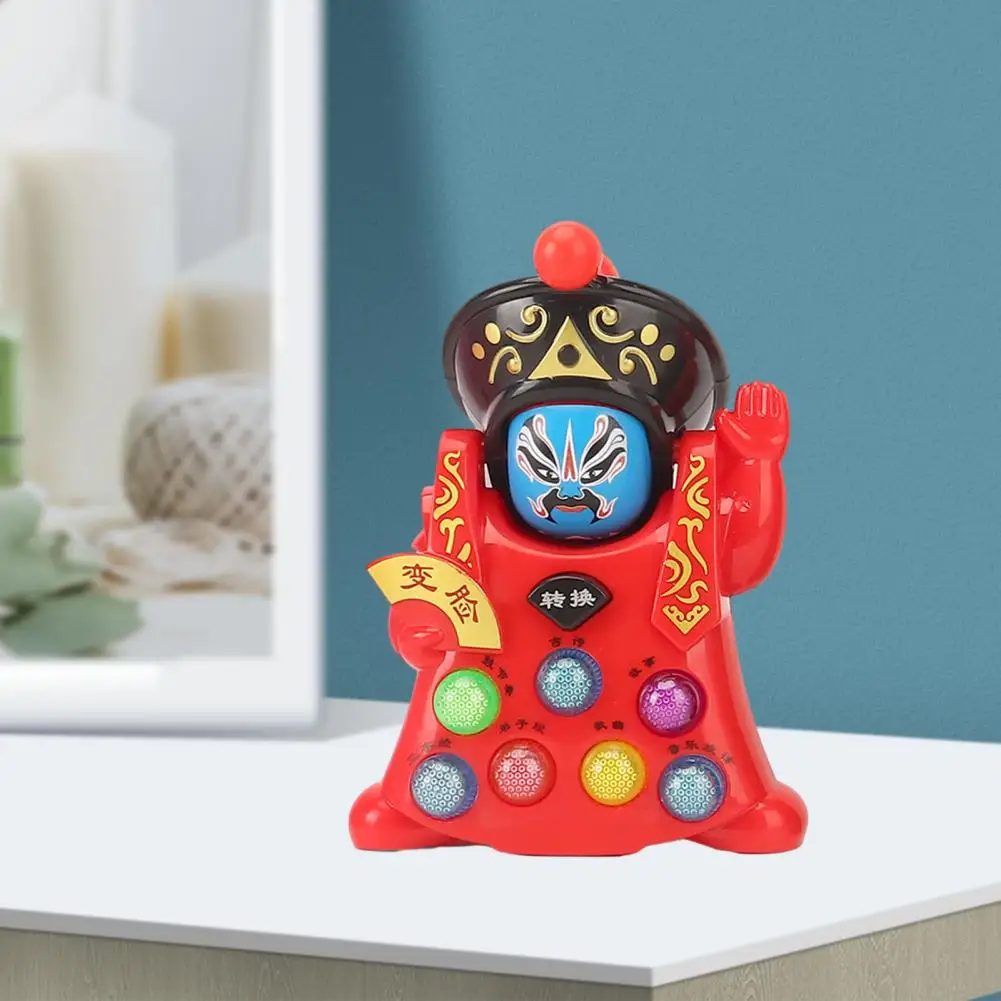 Face Changing Toy with Light Sound Sichuan Opera Face Changing Toy with Light Sound for Early Chinese Poetry Song Learning