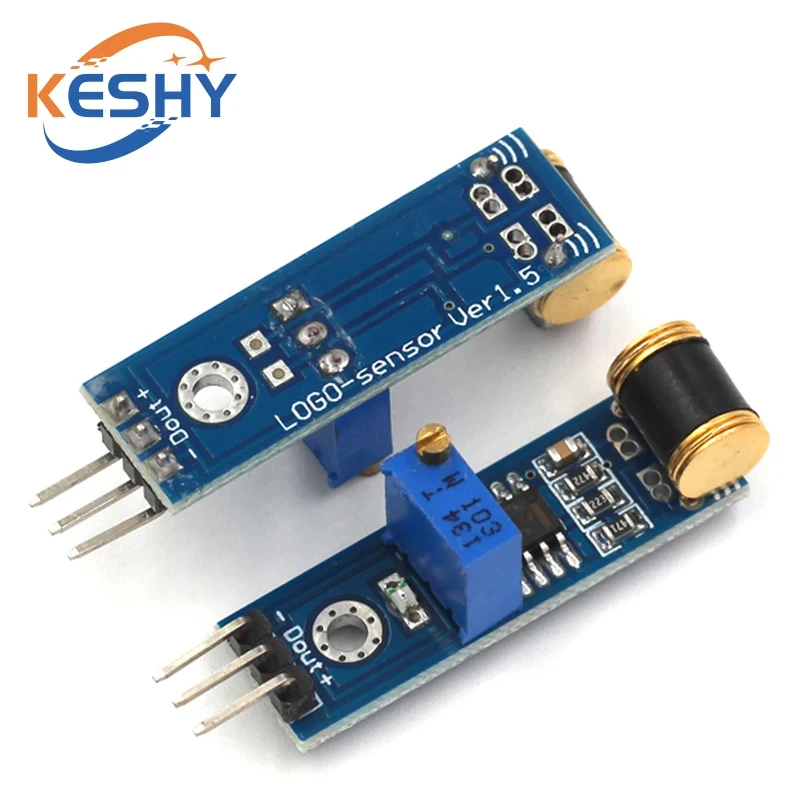 801S Vibration Sensor Switch Alarm Module Sensitivity Adjustable Analog Output Vibration Sensor 4Pin for Vibration Detection