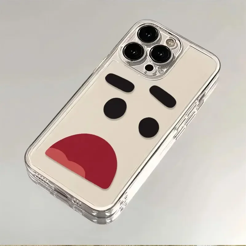 

Cute Cartoon Expression Couple Cell Phone Case For iPhone 16 15 11 12 14 13 Pro Max Mini XSM XR 7 8 Plus Kawaii Animal Covers