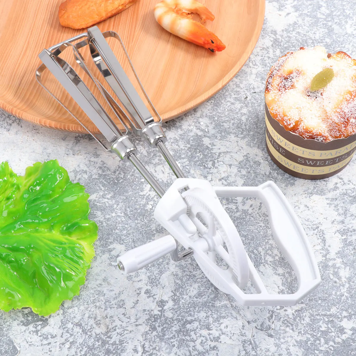 

Egg Beater Kitchen Tools Unique Spiral Blender Hand Mixer Stainless Steel Whisk