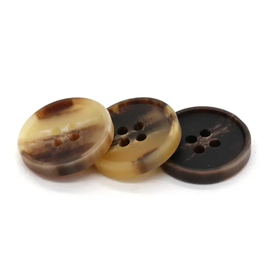 EQUBO 15/18/25/28mm Classical Women Coat Resin Horn Buttons for Clothing Fashion Suit Blazer Windbreaker Sewing Buttons for DIY