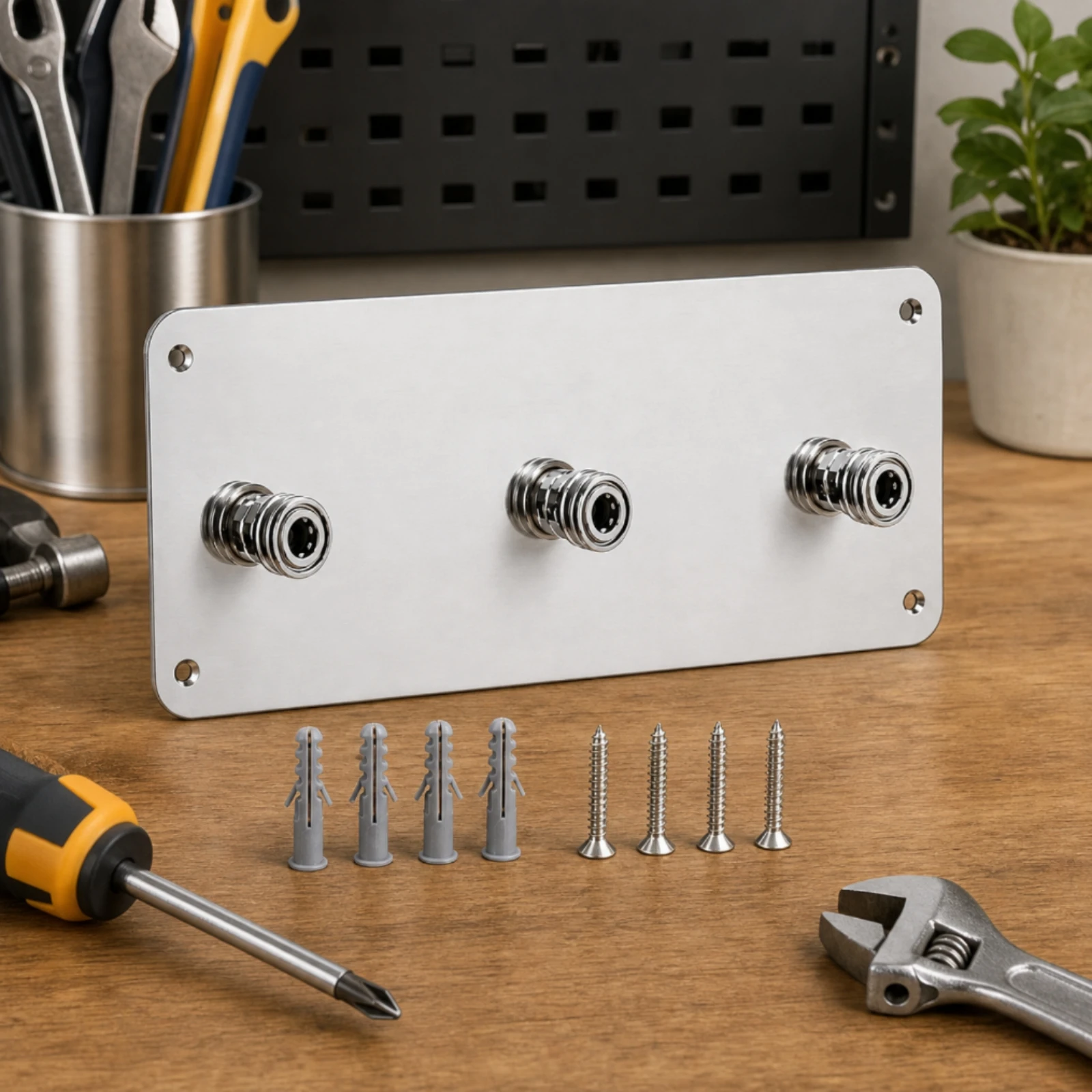 Accessory Holder Corrosion-Resistant Wall-Mounted Pressure Washer Accessory Rack Foam Cannon Holder Sturdy for Garage