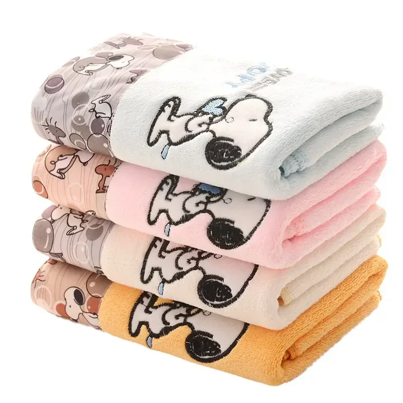 Snoopy zagęszczony ręcznik do twarzy z mikrofibry śliczna animacja mężczyzna kobiet chłonna miękka myjka do czyszczenia twarzy włosy prysznic łazienka strona główna