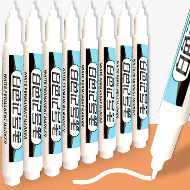 

3/5/10 шт. белые маркеры на масляной основе для маркировки шин, рекламная акция, живопись, раскраска, написание поздравительных открыток, товары для рукоделия