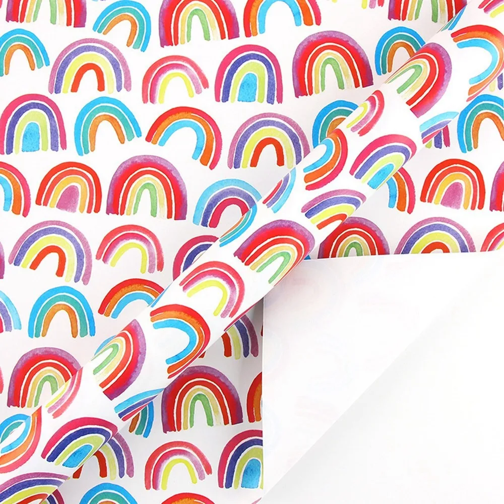 Super Sale 12 Sheets Gift Wrapping Paper Set, Rainbow Birthday Wrapping Paper Gift Wraps for Birthday, Valentines, Easter