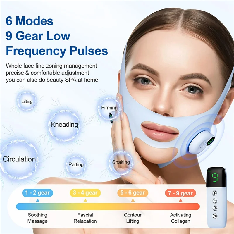 เครื่องนวดหน้า B51C EMS Pulse V-Face ช่วยลดเหนียง ยกกระชับใบหน้า สร้างรูปหน้าวี ช่วยยกกระชับและปรับรูปหน้า