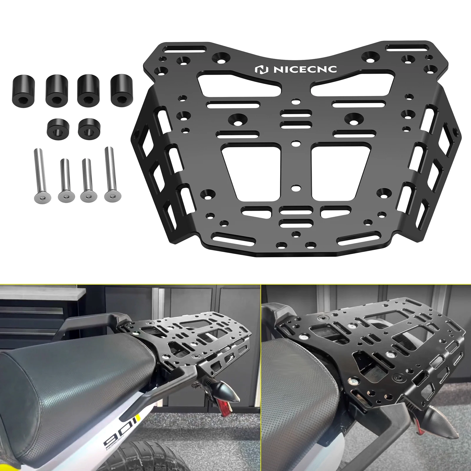 

Motorcycle Luggage Carrier Roll Bags Rack Top Case Mount Bracket Plate for Husqvarna Norden 901 Norden 2022 2023 2024
