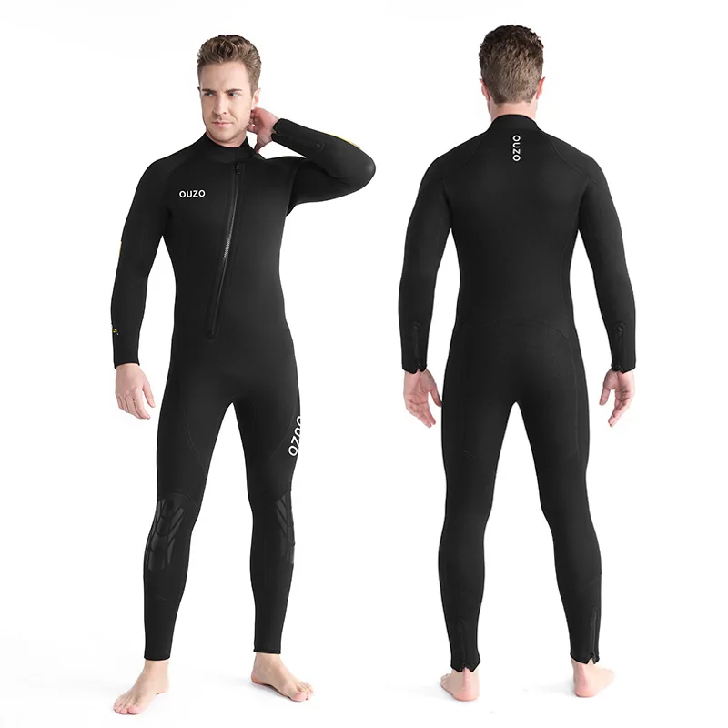 

5mm Neoprene Wetsuit Men Front Slant Zipper Full Body Scuba Diving Suit Surfing Snorkeling Spearfishing Winter Thermal Swimsuit