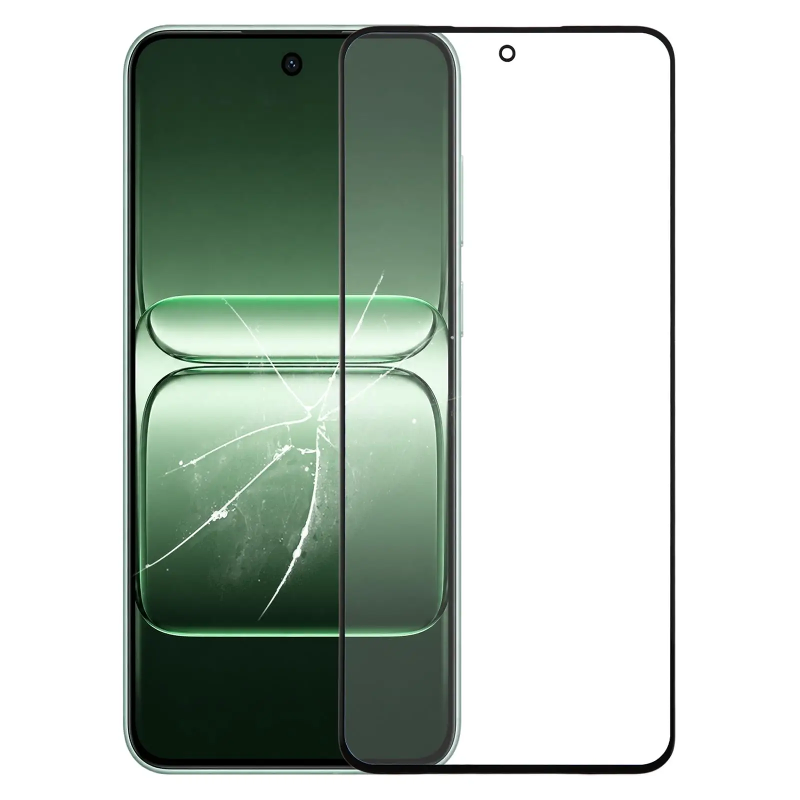 Replacement For OnePlus Ace 5 Racing Flat Front Screen Outer Glass Lens with OCA Optically Clear Adhesive