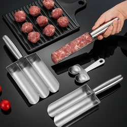 304 Stainless Steel Meatball Scoop Maker Mold for Fish Beef Easy-Release Non-Stick Rice Ball Dumplings Maker DIY Kitchen Tools