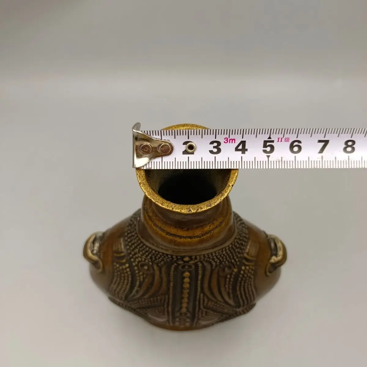 Flat Flask Pot,Nomadic Style Wine Pot Ornament Decoration Tea Pet Figurines Desk Decor Accessories