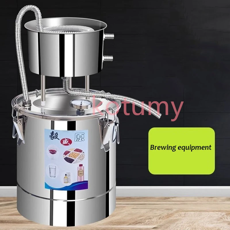 12L Stainless Steel Distillation Tower Brewing Machine Alcohol Distiller Wine Brandy Brewing Kit Essential Oil