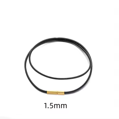 Black Genuine Leather Rope Necklace With Clasp Cord Chain Line String For DIY Pendant Jewelry Making Accessories Supplies Men - Image 26