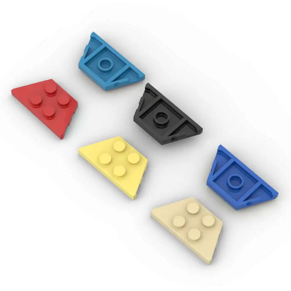 

MOC 10 шт., часть кирпича 51739, клиновая пластина, 2x4, набор строительных блоков, высокотехнологичная доска, головоломка из частиц, игрушки «сделай сам», подарки на день рождения для детей