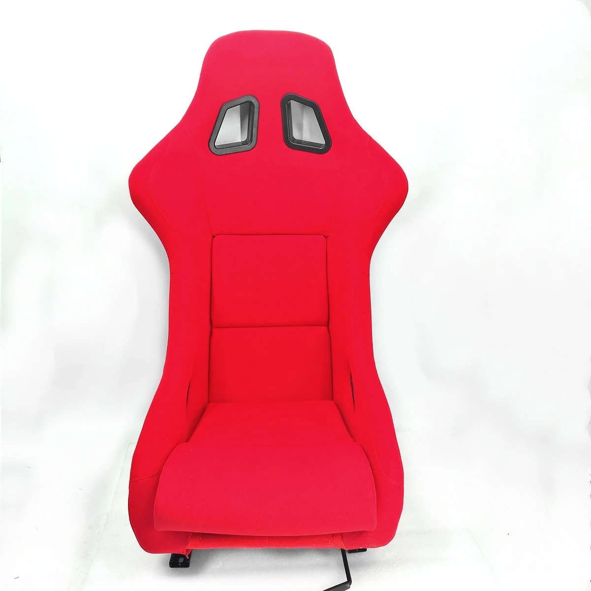 1021 Red Suede Fixed Bucket Sim Racing Seat