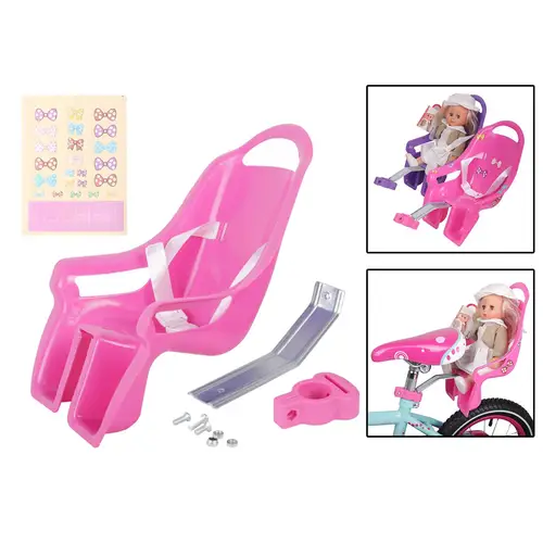 Imagen 2 del producto Asiento de muñeca de bicicleta para niñas con calcomanías DIY, decoración de bicicleta para niños, asiento de bicicleta Universal, accesorios de bicicleta para niñas