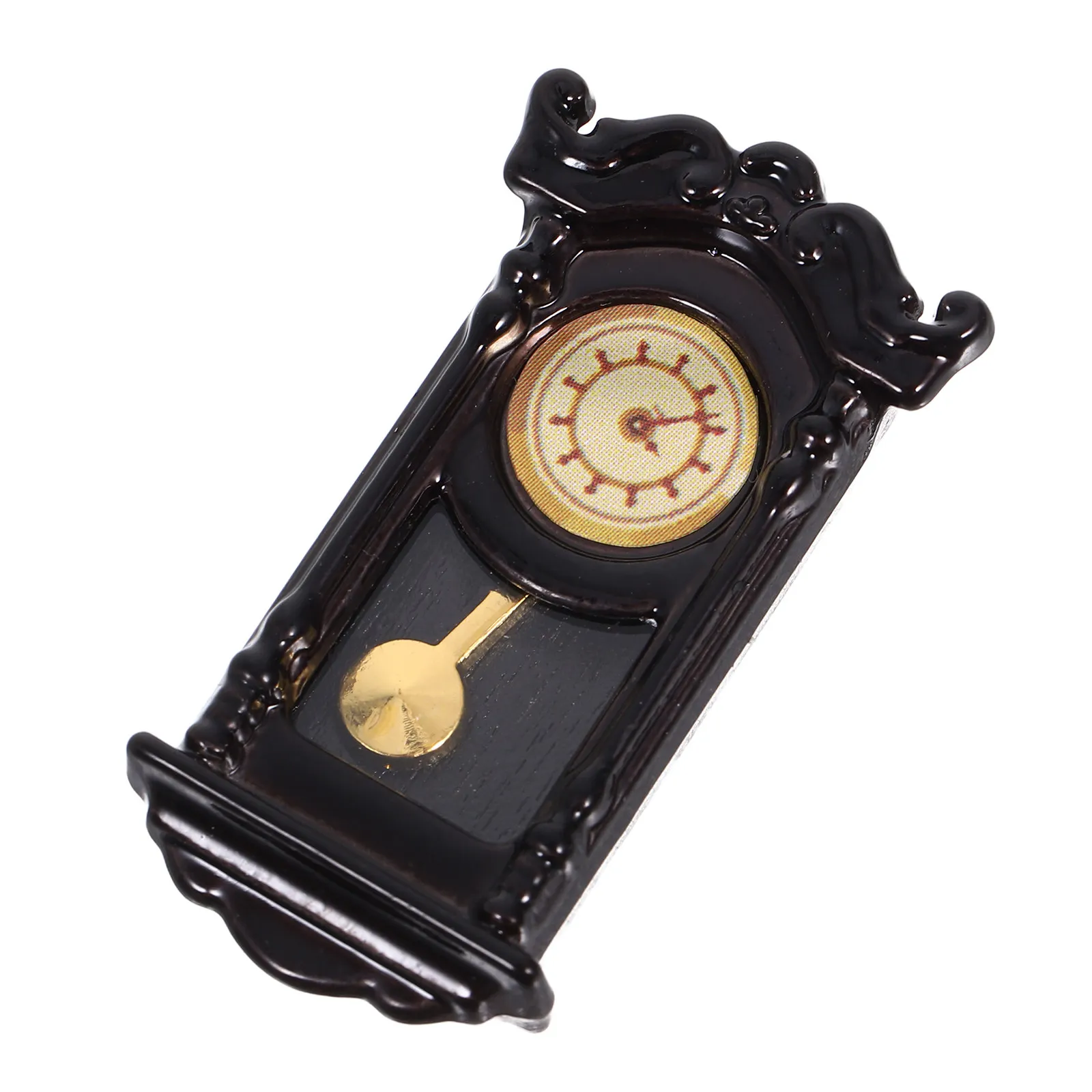 

Винтажные миниатюрные настенные часы в римском стиле с маятником, имитация, ретро-часы для декора миниатюрного домика, гостиной