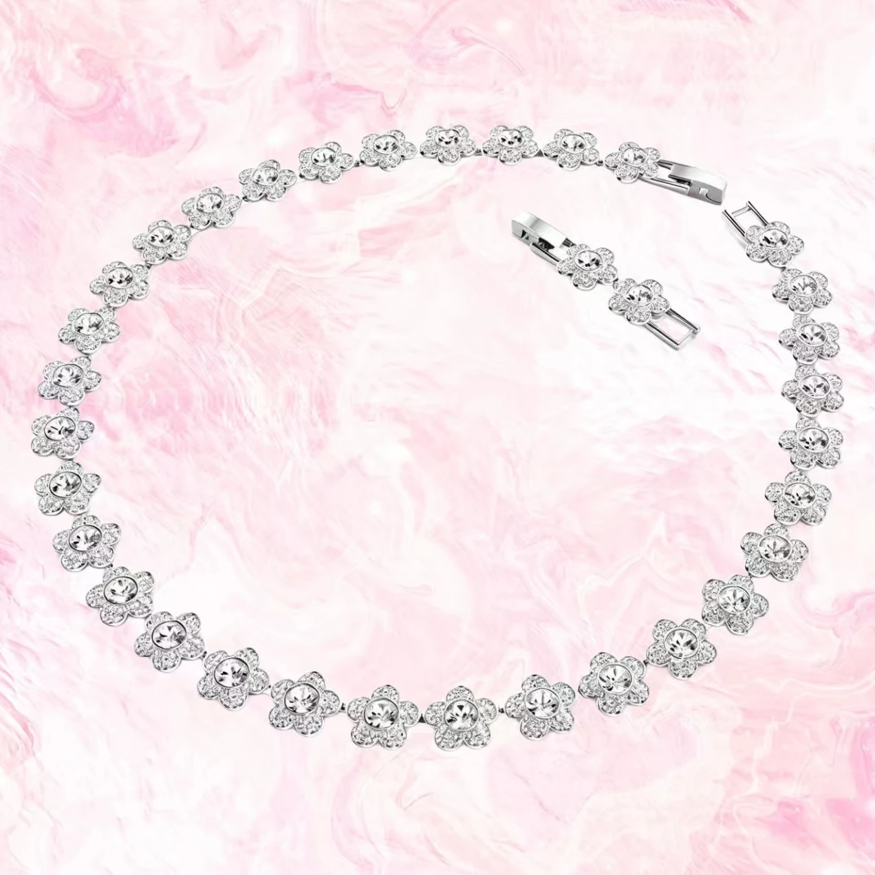 High-quality Classic Floral Necklace, Bracelet, and Stud Earring Set, Gift, S925 Silver, Elegant Jewelry 2026