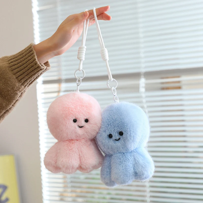 Rotierende Quallen Plüsch Oktopus Kawaii Anhänger Puppe Rosa Weiß Blau Kissen Kissen Weiches Weihnachtsgeschenk für Kinder Freund