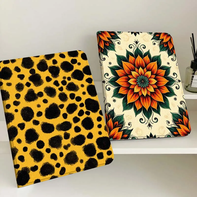 

Желтый чехол для планшета с леопардовым принтом для Samsung Tab Galaxy S6 S11 A A7 A8 A9 A11 10.1 10.4 10.5 Plus Lite, подарок