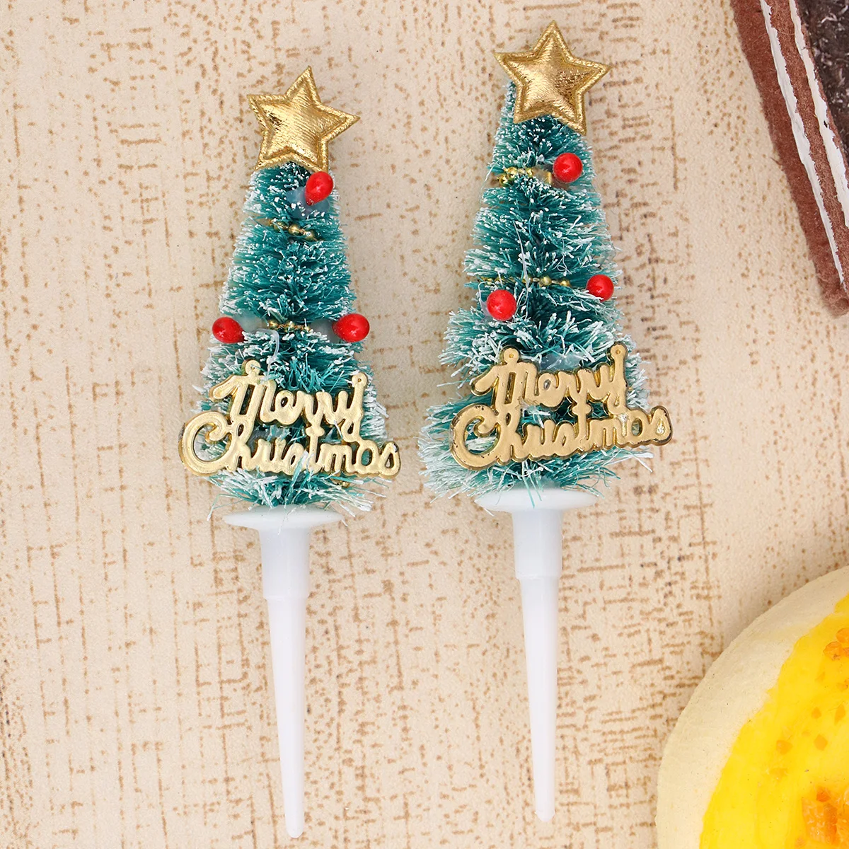 

5 PCS Merry Cake Insert Christmas Tree Topper Decoration Decorating Supplies Trees