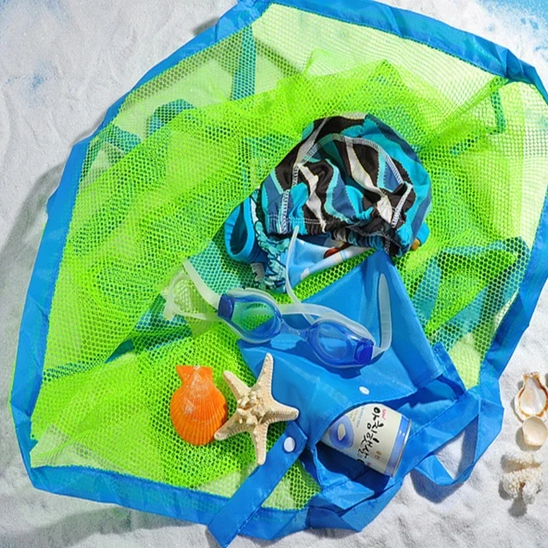 Sac de rangement portable en maille pour jouets de bain pour enfants, sacs de natation pour enfants, grand sac de plage pour serviettes, trousse de maquillage cosmétique pour femmes