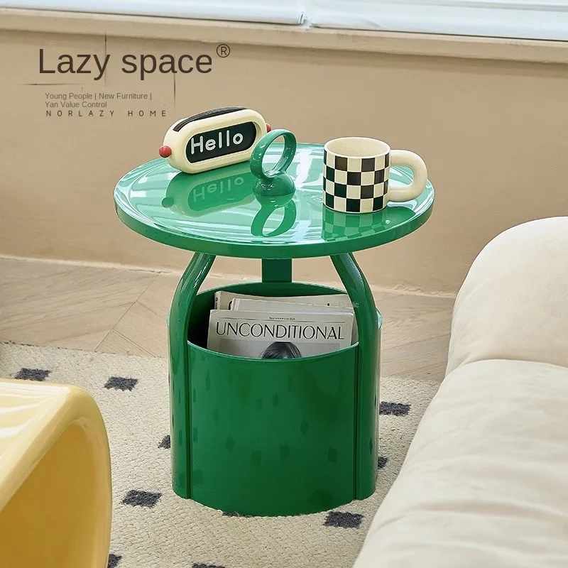 

Joylive Sofa Side Table Small Living Room Coffee Table Cream-style Home Bedside Table Simple Storage Balcony Corner Table