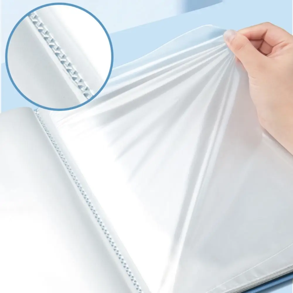 20/30/40/60/100Pockets Morandi Color A4 Display Book With Elastic Buckle Large Capacity Document Folder File Folder Students