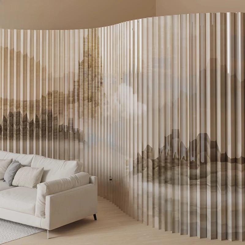 

Customized paper screen partition office store brand LOGO pattern printing blocking partition wall simple self-installation