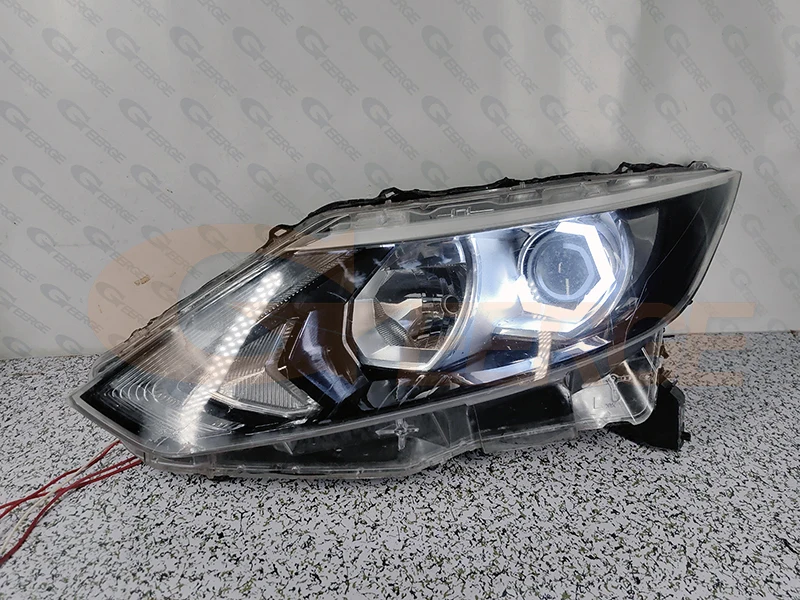 For Nissan Qashqai Dualis J10 J11 2010 - 2015 2016 Ultra Bright Day Light Turn Signal Cotton Hex LED Angel Eyes Kit Halo Rings