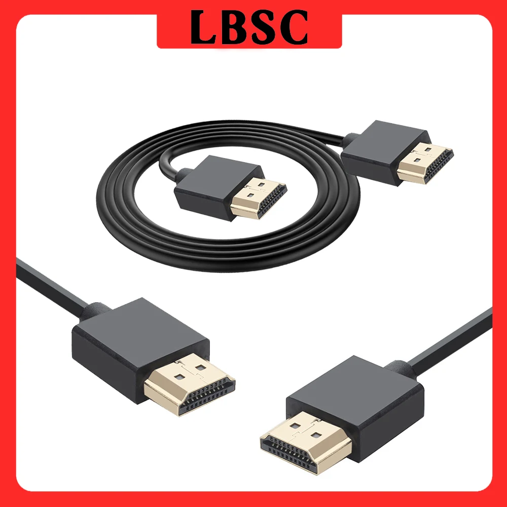 LBSC HD adapter Coiled High quality Ultra Slim Thin Male to Male Coiled 0.5m Thin 4k Light-weight Portable Coiled for PS3 DVD