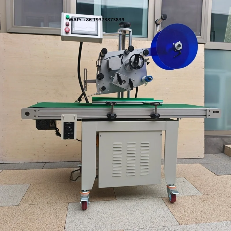 Touch Screen Control Self Adhesive Sticker Labeler Continuous Flat Labeling Machine for Carton Plastic Bag Flat Label